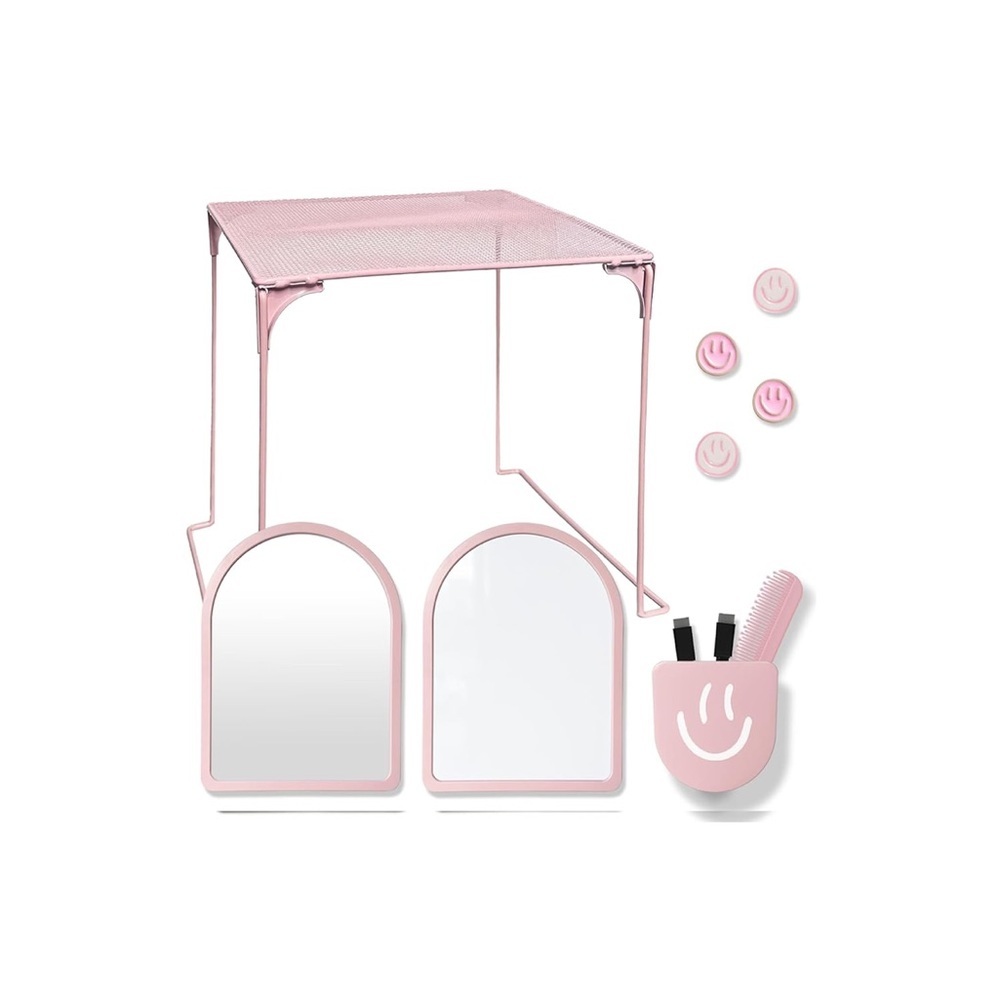 Pink girls locker Set with Smiley Accessories - Picture 1 of 7